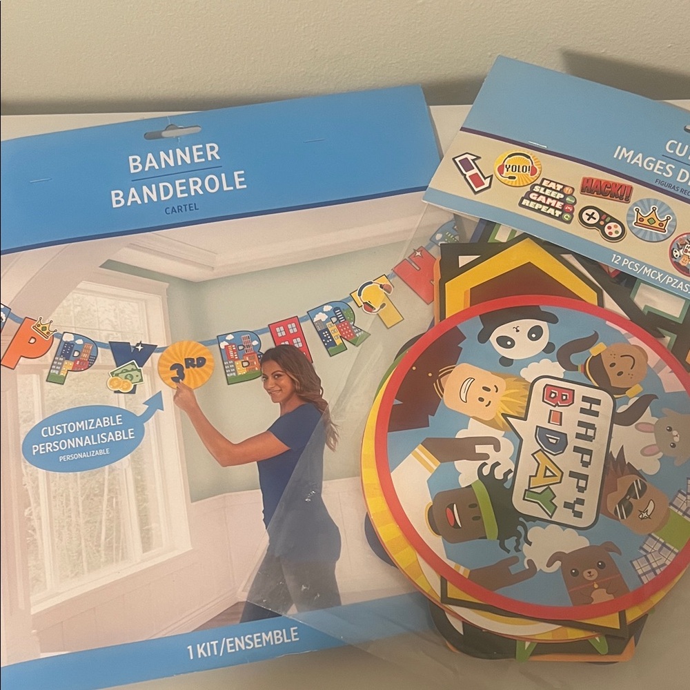 Vibrant Customizable Birthday Banner Kit